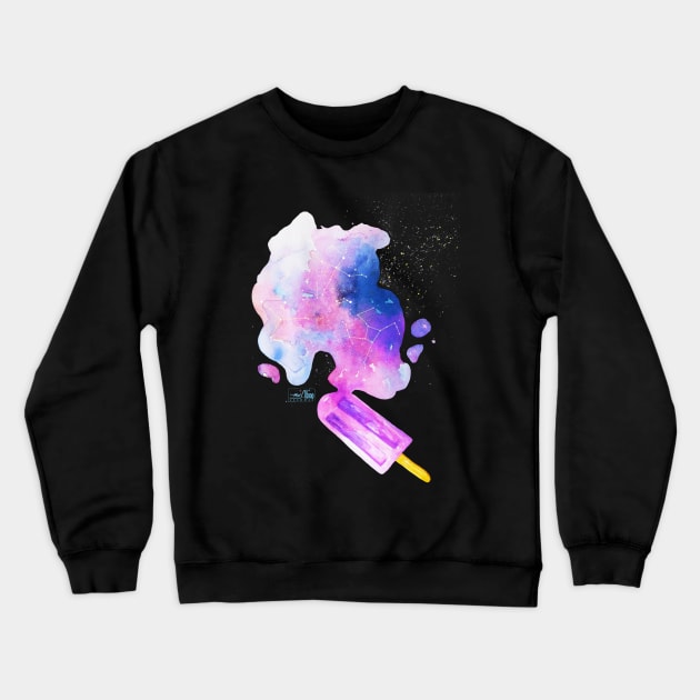 Summer night galaxy from melted ice pop Crewneck Sweatshirt by TheAlbinoSnowman